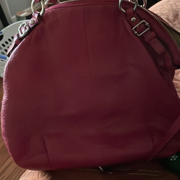 Pink Used Coach bag for sale with serial number. No rips, has stains inside. - Picture 2 of 4